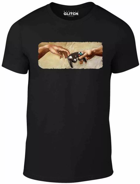 

hand of gaming men's t-shirt - gift gamer ps3 xbox nintendo retro arcade culture, White;black