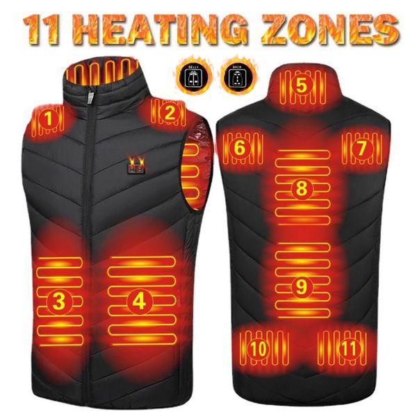 

men's women's warm cotton et, et with usb electric heating, outdoor, skiing and hunting, zone 11, winter, Black;white