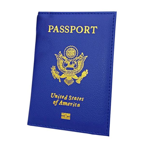 

card holders dustproof holder emblem embossing wallet passport cover portable storage travel case rectangle lichee pattern convenient, Brown;gray