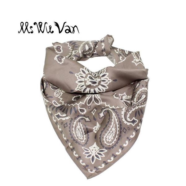 

hats, scarves & gloves sets paisley bandana floral square silk scarf satin men for women printed pastel pink grey winter lady decorative 50c, Blue;gray