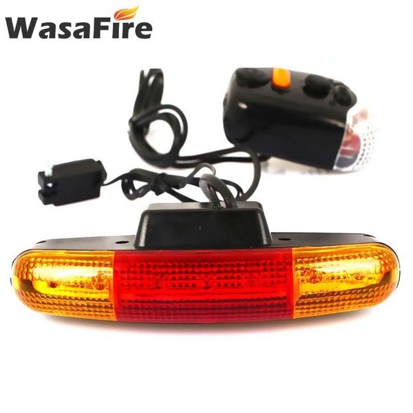 

bike lights in stock 7 led bicycle turn signal light with horn mtb front rear directional brake cycling taillight lamp