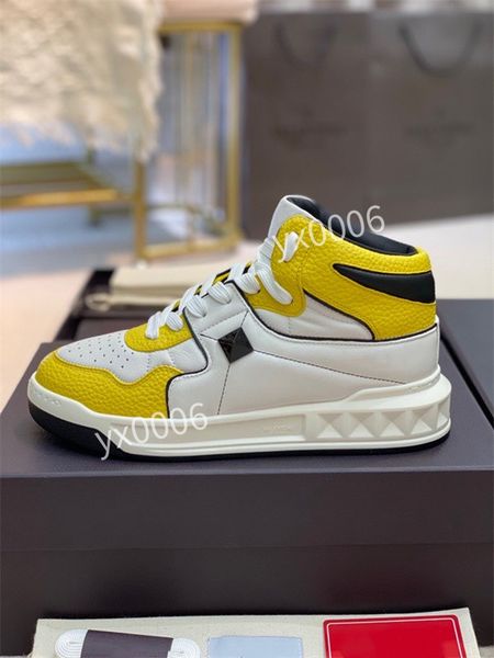 

run away sneaker calf leather 35-41 rainbow shoe classic runner shoes hand-finished technical rubber casual sneakers fs210802, Red;white