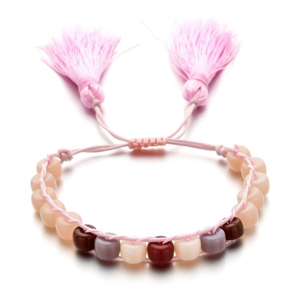 

beaded, strands zmzy vintage bohemian ethnic multilayer glass beads charm bracelets for women boho tassel hand jewelry, Black