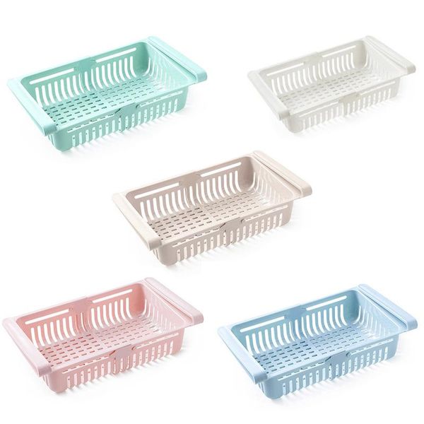 

type refrigerator container box foodfruit organizer storage tray kitchen basket fridge retractable drawer bottles & jars