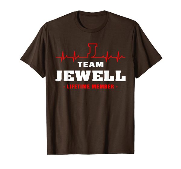 

team jewell lifetime member shirt surname, last name gift t-shirt, White;black