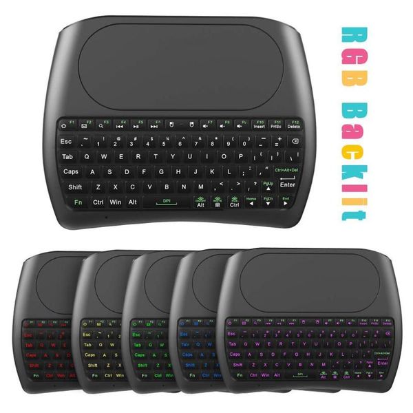 

wireless keyboard colorful backlight radium mini large touch pad mouse i8 keyboards