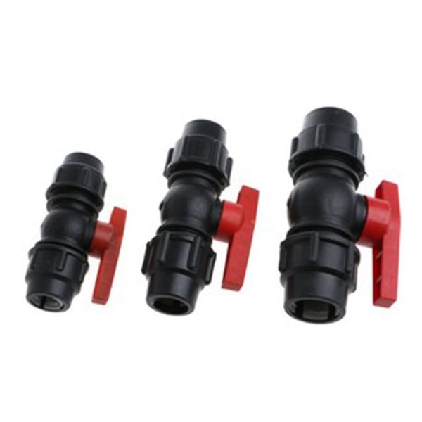 

watering equipments ball valve connector pipe durable locking pe tube plastic