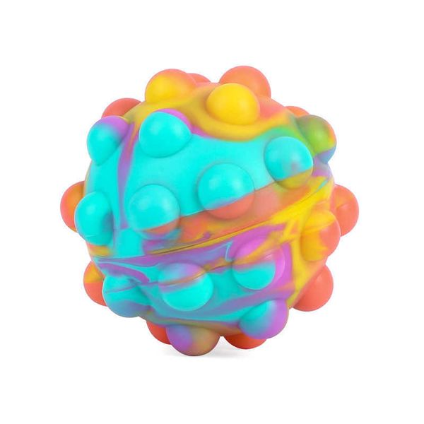 

us stock new fidget toys 3d push bubble decompression ball silicone anti-stress sensory squeeze squishy toy anxiety relief for kids adults