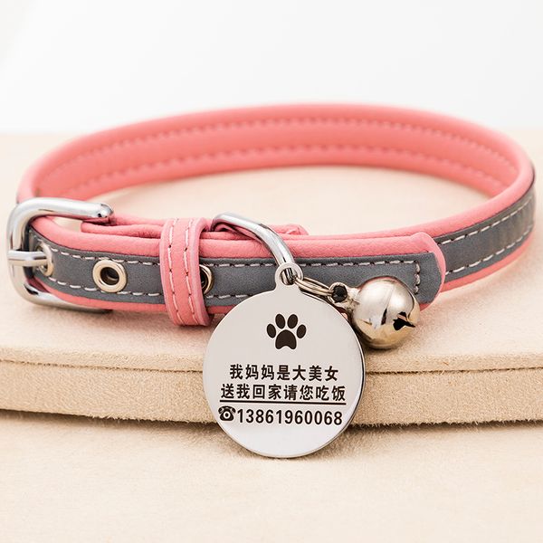

pet collar beautiful bell dog anti lost cat tag engraved surname small