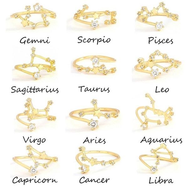 

cluster rings 2021 shi er xinzuo ring european and american fashion opening lucky girlfriends birthday gift for women, Golden;silver