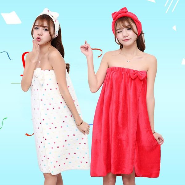 

towel microfiber soft bath women wearable quick dry magic bathing beach spa bathrobes home textile large thick