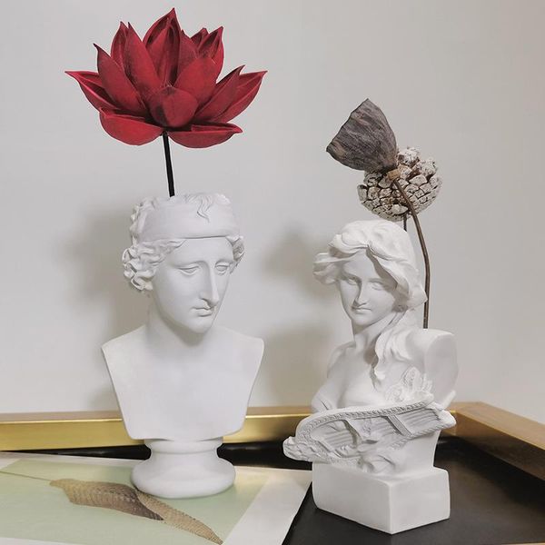 

vases david portrait vase human head flower decorative ornaments resin nordic style home flowers art decor