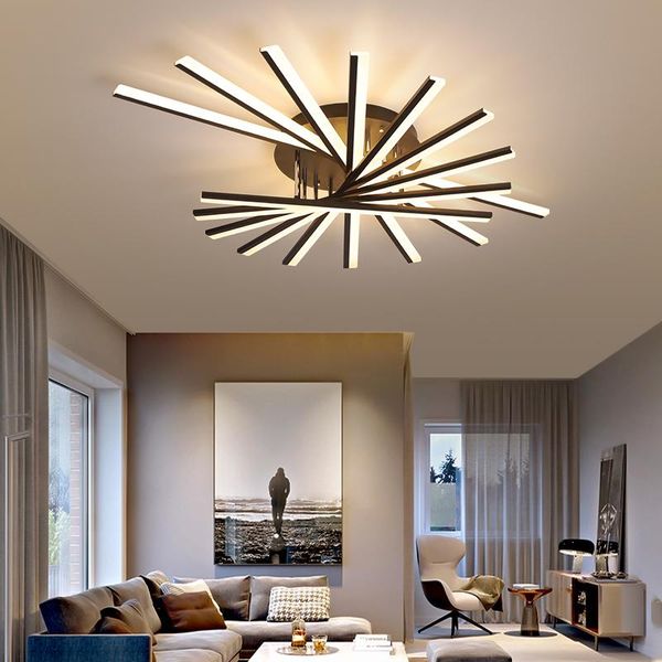 

chandeliers modern led indoor lighting for study living room bedroom lamps gold/black/white lustre lights fixtures input 90-220v