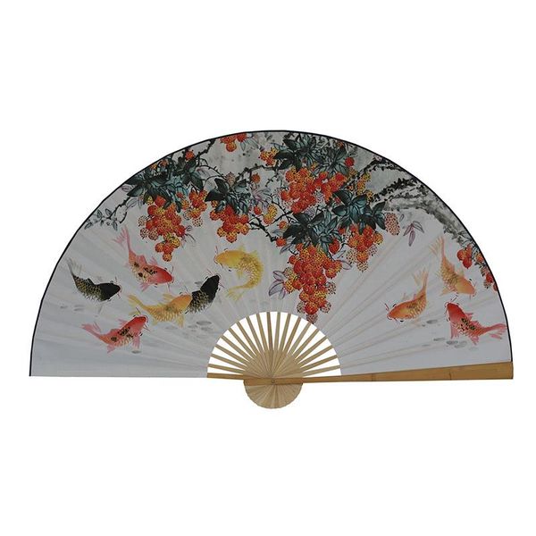 

decorative paper fan wall hanging ventilador home living room oversize koi mounted office hall other decor