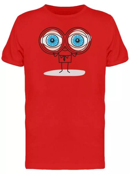 

Cartoon Man With Big Binoculars Men's Tee -Image by Shutterstock, White;black