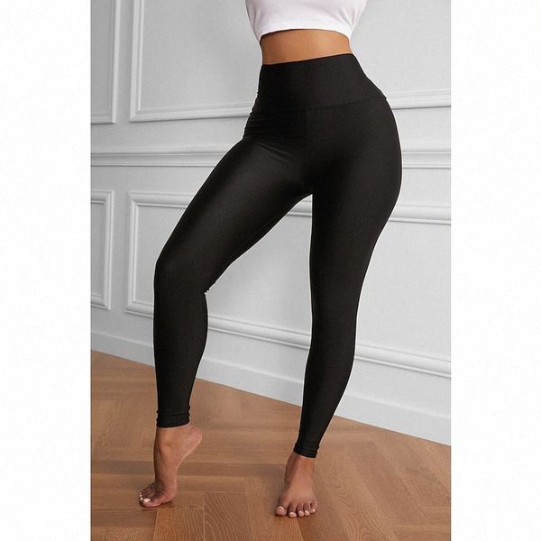 

women's casual / sporty athleisure tights leggings elastic waist full length pants leisure sports yoga stretchy plain tummy control but, Black