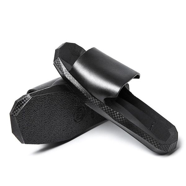 

fashion women summer slippers indoor home bathroom non-slip slipper couples beach slides outdoor anti-slip soft comfy shoes, Black