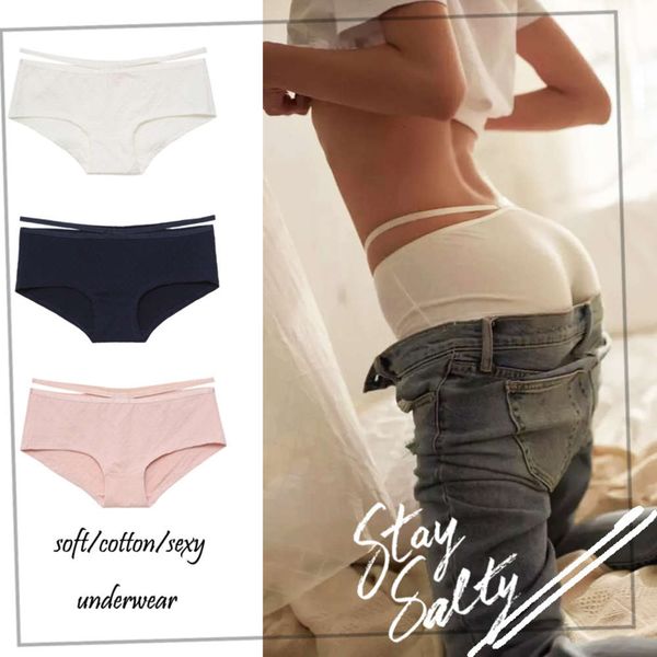 

classic cotton seamless women underwear soft breathable strap design panties sanitary briefs female lingerie, Black;white