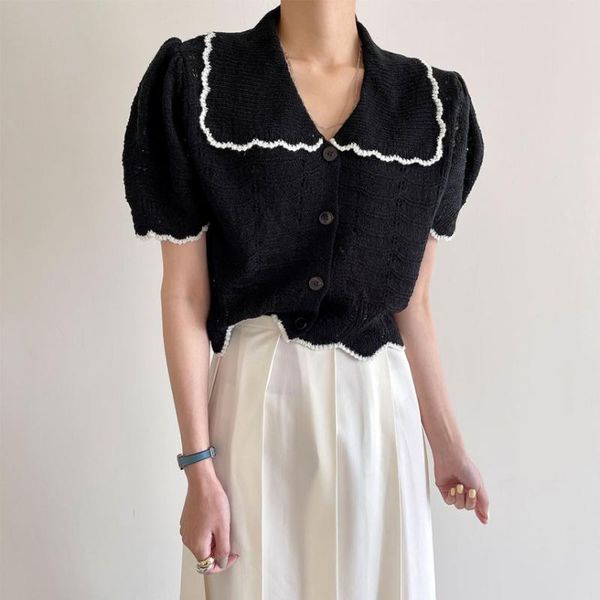 

women's knits & tees oversize womens sweaters autumn vintage cardigans loose spring sweater knitted plus size women cardigan knit butto, White