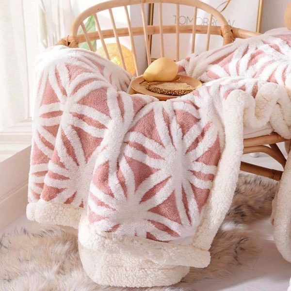 

blankets flannel blanket double-layer thick lamb wool for winter home sofa bed cover 200x230cm frazadas mantas de cama cobertor