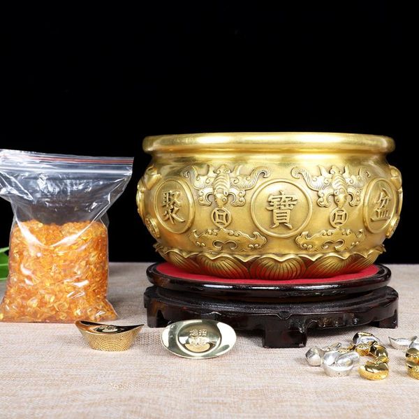 

decorative objects & figurines pure copper cornucopia decoration solid liufu home ornament opening-up housewarming gifts