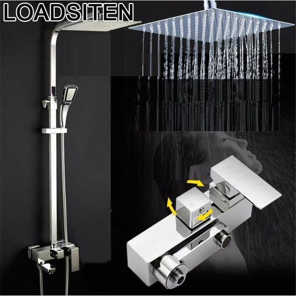 

conjunto de choveiro dusche doucheset regadera painel duschset columna preto chuveiro do banheiro ducha douche bathroom shower sets
