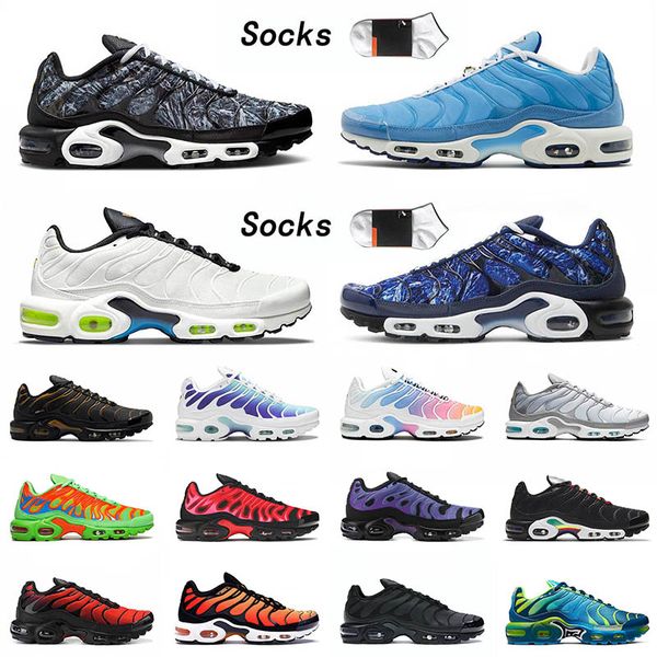

2021 women men running shoes tn plus se neon green cordura black midnight navy special fire pink rainbow smoke grey pink snakeskin sneakers
