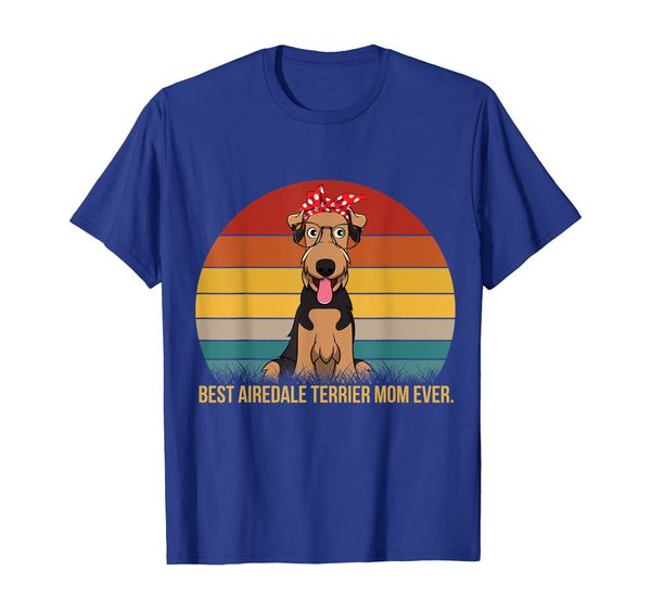 

airedale terrier mom ever retro mothers day gift, White;black
