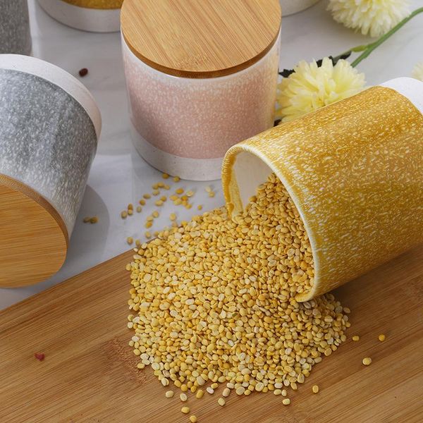 

nordic ceramic storage tank, kitchen supplies sealed grain tank bottles & jars