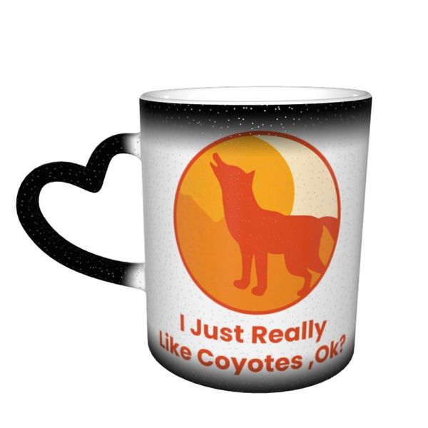 

mugs coyote mug novelty porcelain tea that changes color cups