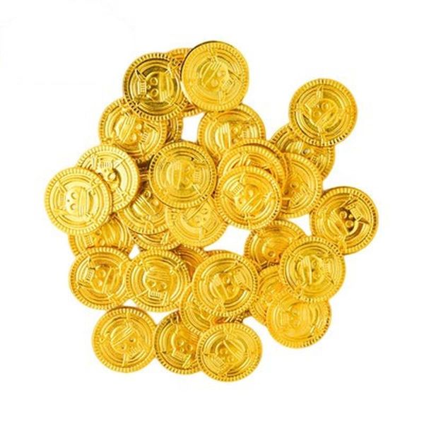 

party decoration halloween decor pirate gold coins plastic fake christmas decorations for home kids favor game treasure supplies