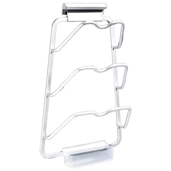 

space aluminum pot cover rack perforation kitchen multifunctional cutting board storage & organization