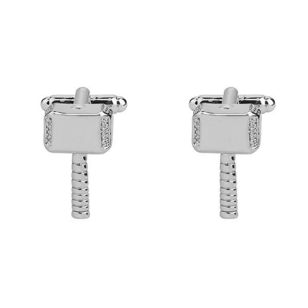 Filme martelo moda liga homens camisa cufflinks clip para presentes de festa 24 peões / lote