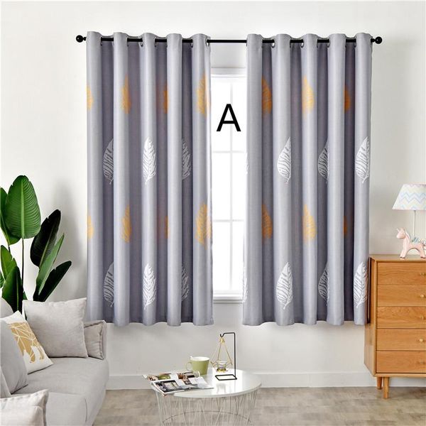

blackout short curtains four rows of leavesselpattern for living room bedroom kitchen window treatments home decoration 2jl833 curtain & dra