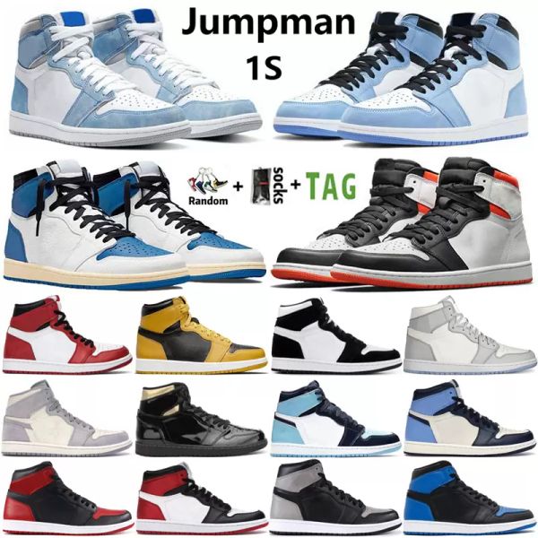 

mens jumpman 1 high og 1s hyper royal men basketball shoes electro orange university blue dark mocha unc bred patent banned women trainers s
