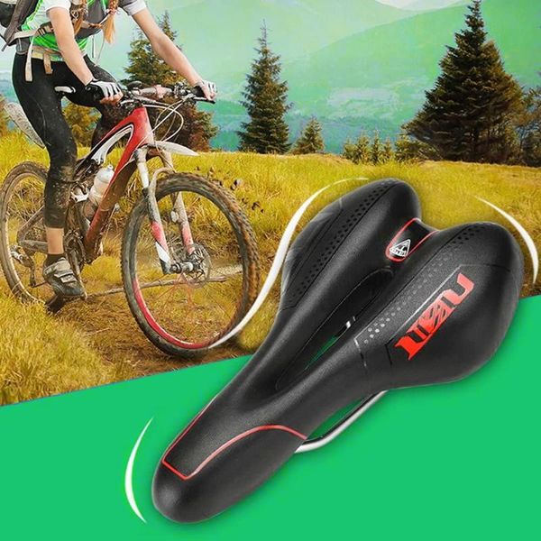 

bike saddles bicycle saddle absorbing hollow anti-skid gel pu extra soft mountain mtb road cycling seat accessories