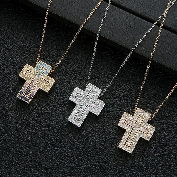 

chokers luxury cross necklace personalized love stackable choker for women wedding party dubai jewelry gifts d1553, Golden;silver