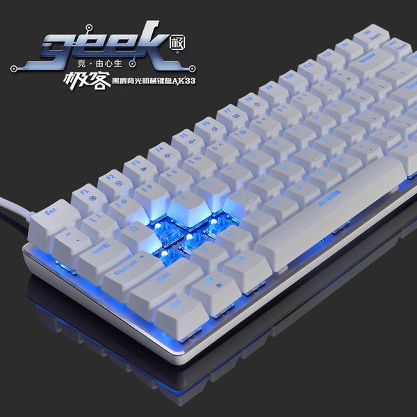 

keyboard black jue ak33 game mechanical green axis red tea computer notebook