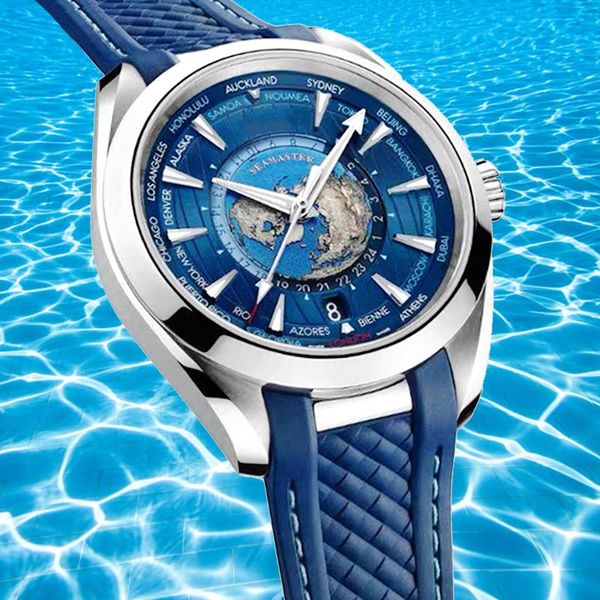 

wristwatches men's watch 2021 automatic mechanical stainless steel bracelet calendar 41mm sapphire blue rubber watches, Slivery;brown