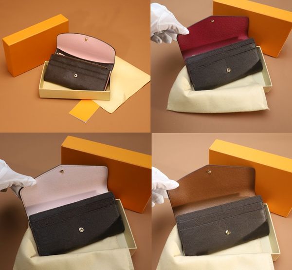 

purses women's wallets zipper bag female wallet purse fashion card holder pocket long women tote bags with box dustbags for men, Red;black