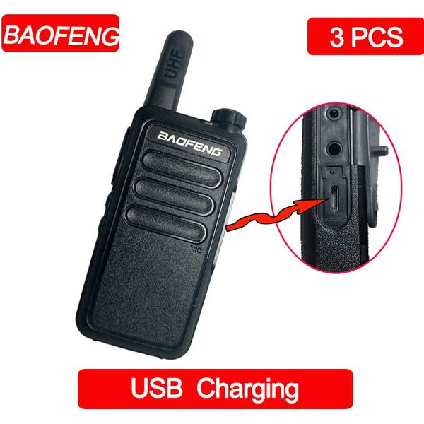 

walkie talkie 3pcs baofeng bf-r5 uhf band mini set portable usb charge handheld two way ham radio hunting hiking talkies