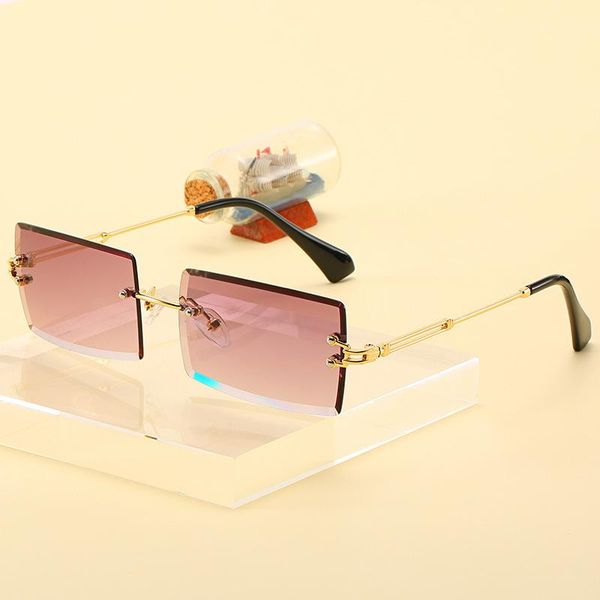 

sunglasses square cut-edge gradient color men and women european american fashion colorful uv400, White;black