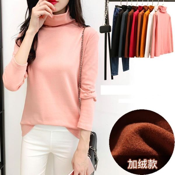 

women's sweaters autumn winter women plus cashmere sweater ladies long sleeve high neck slim knitted pullovers pull tight shirts jumper, White;black