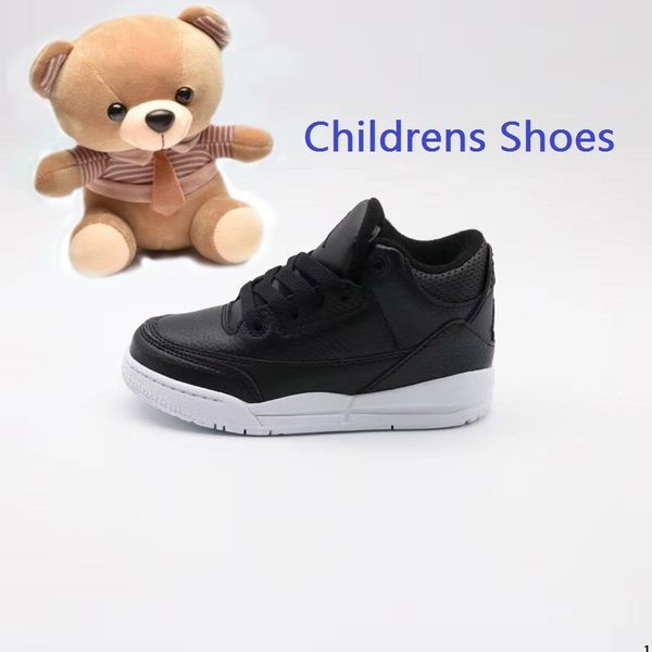 

2021 kids cushion sports shoes basketball 3 3s mid cut lace-up for boy girl designer boys girls trainers sneakers children running shoe eur