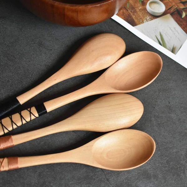 

spoons kitchen soup wooden non-slip spoon rice eco-friendly dinner