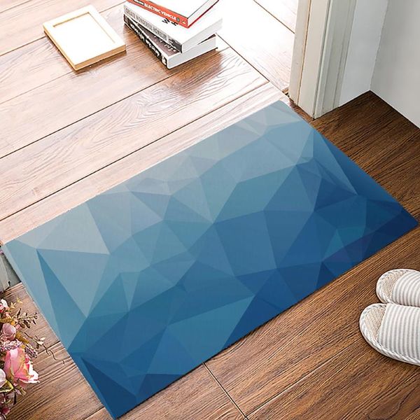 

carpets triangle blue gradient welcome doormat kitchen bathroom non-slip rugs living room bedroom modern home decoration carpet