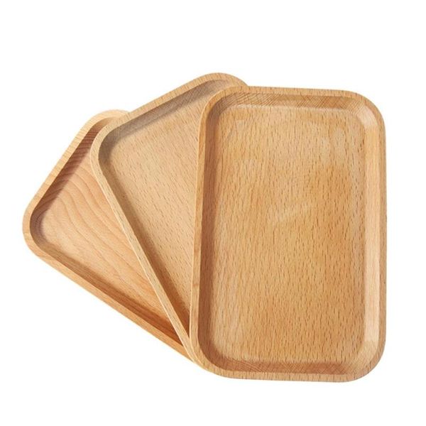 

kitchen storage & organization beech tray fruit snack tableware rectangular plate refreshment organizer deskdecoration