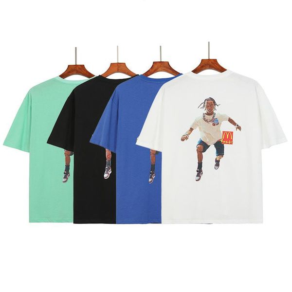 

famous men's designer tee short-sleeved ts back print round neck rapper with the same style summer four colors s-xl size, White;black