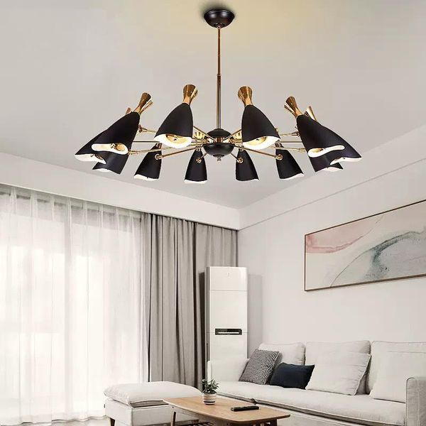 

chandeliers modern light luxury horn chandelier restaurant bedroom duplex floor lighting personality living room decoration