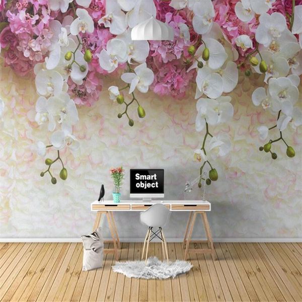 

wallpapers dropship custom 3d wallpaper mural beautiful flowers simple background wall decoration painting